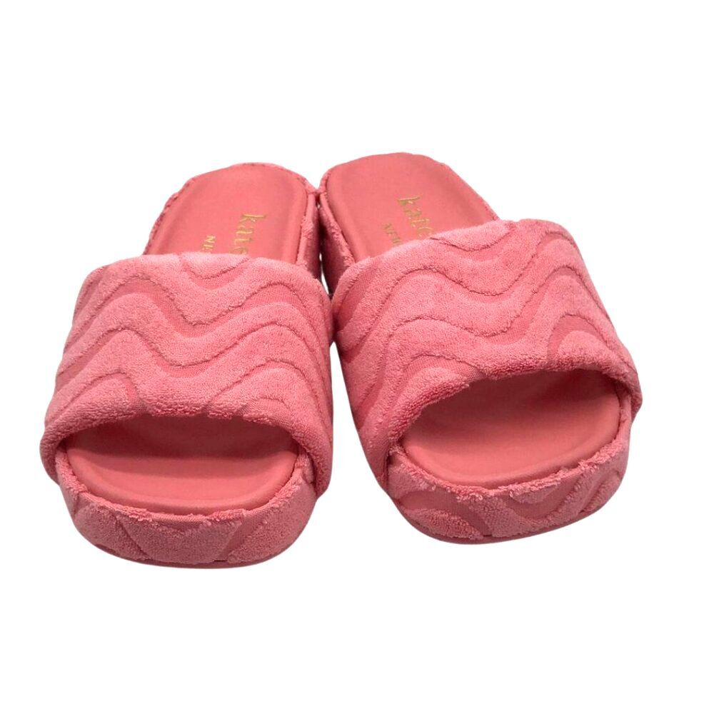 kate spade Breeze Platform Wedge Sandals Pink Size 5.5 GUC - Picture 3 of 9